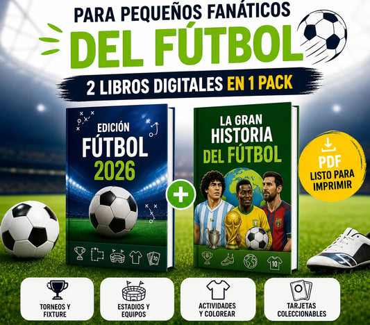 Pack Mundial Fútbol 2026 para Niños: Aprende Jugando y Sin Pantallas